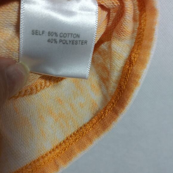 Jane and Delancey Orange Burnout Twist Knot Front Top Size L - Picture 6 of 6